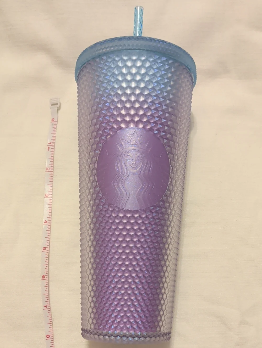 New Starbucks 2024 Studded Blue Purple Lilac Ombre Cold Cup Tumbler 24oz